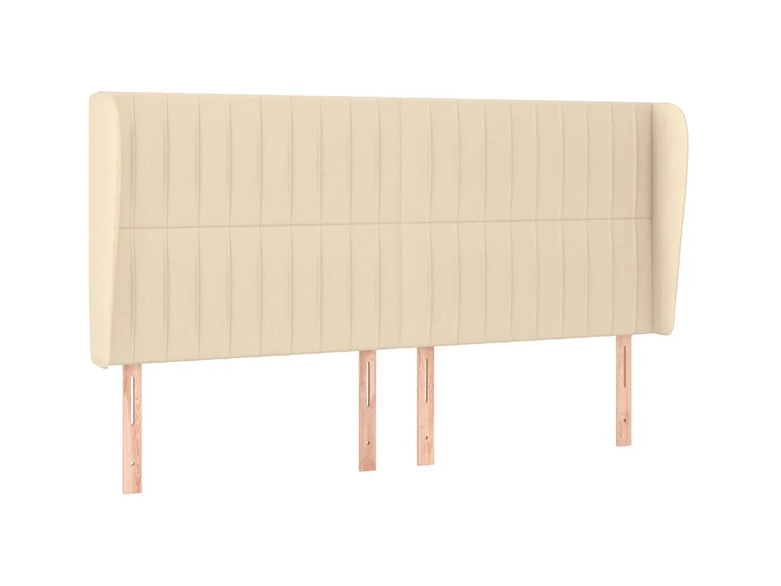 Testiera ad Orecchio Crema 203x23x118/128 cm in Tessuto CFW356350