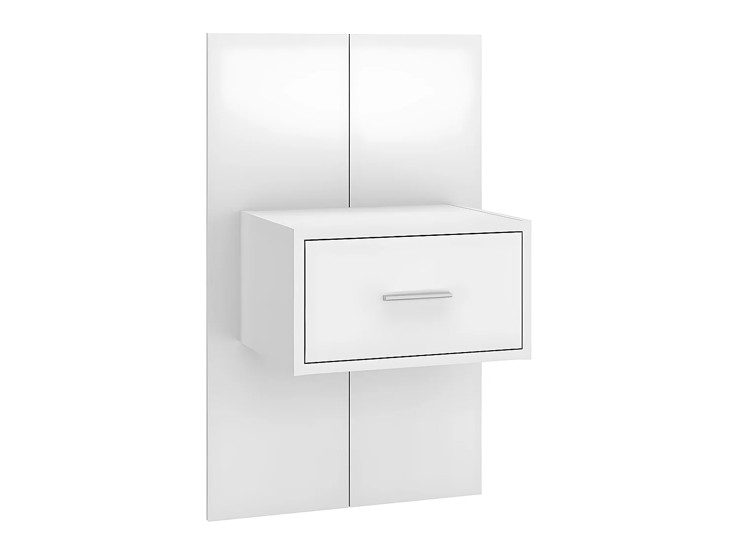 Kopfteil,Bettkopfteil mit Nachttischen Weiß Holzwerkstoff -gkd338043