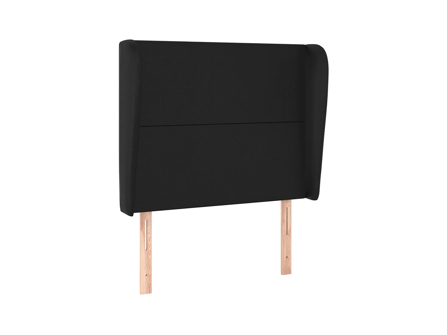 Testiera | Testata del letto ad Orecchio Nera 83x23x118/128 cm in Similpelle