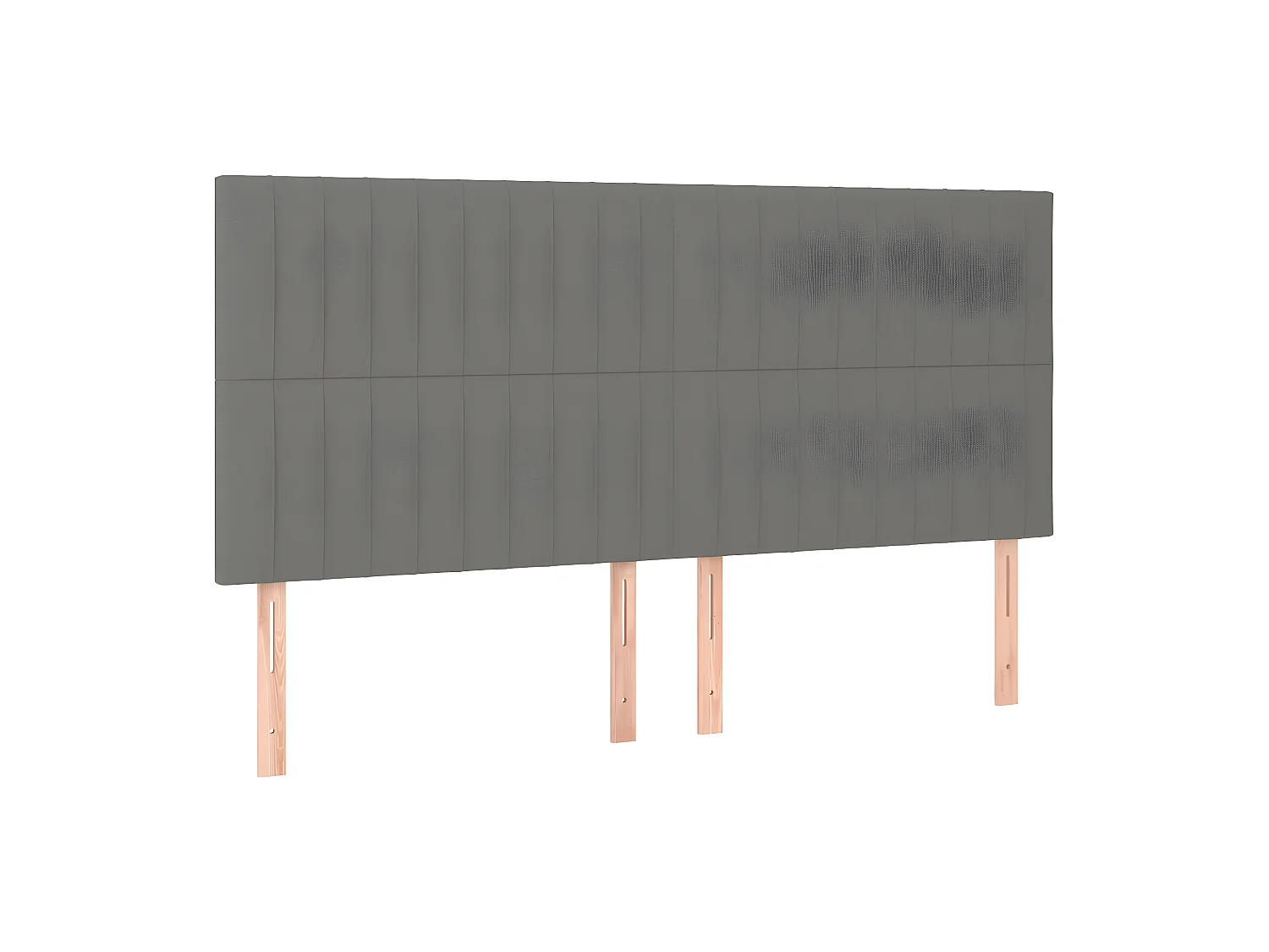 Têtes de lit 4 pcs Gris foncé 100x5x78/88 cm Tissu POI31785 BonneVie Meuble