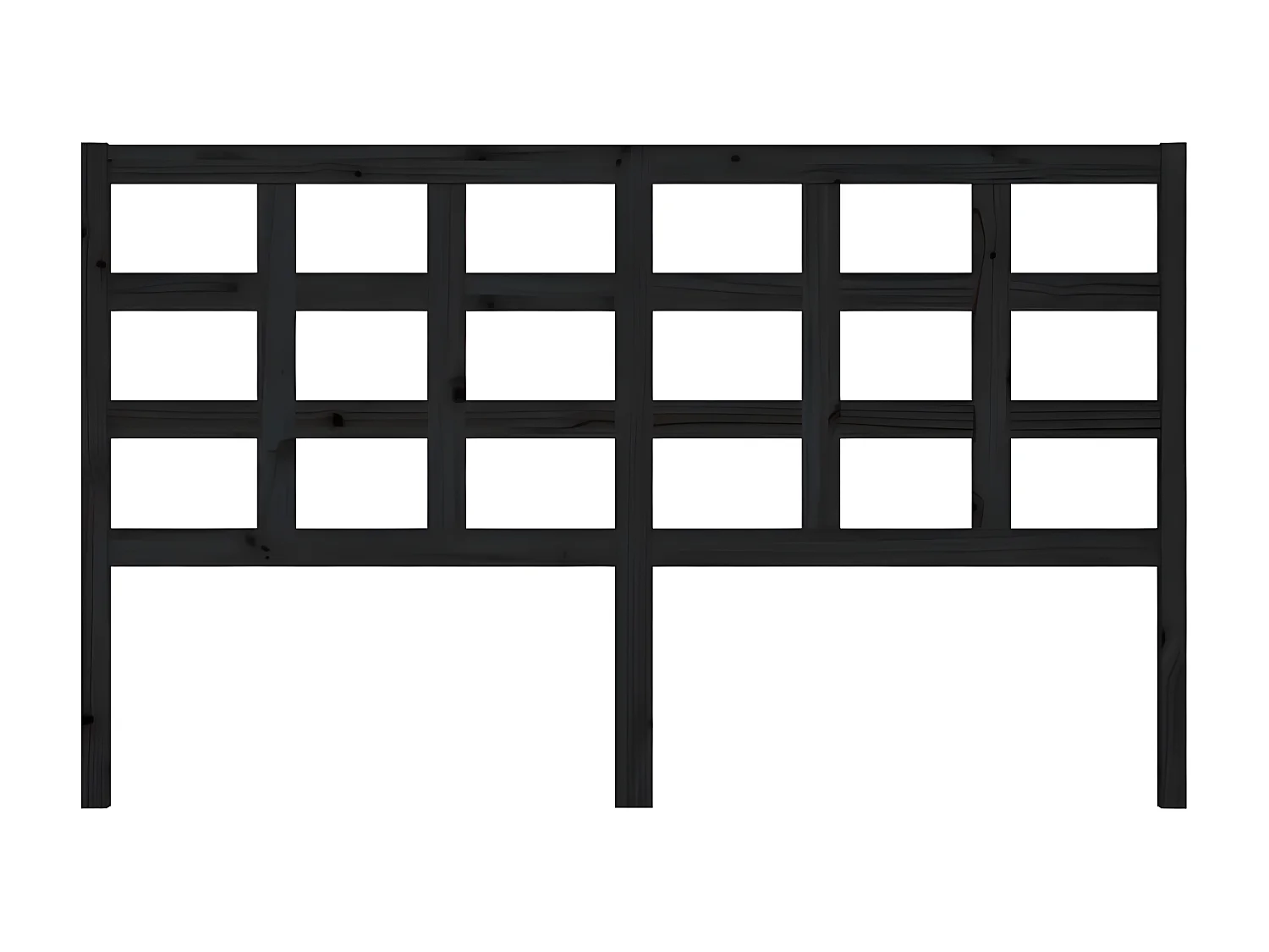 Tête de lit Noir 165,5x4x100 cm Bois massif de pin POI88387 BonneVie Meuble