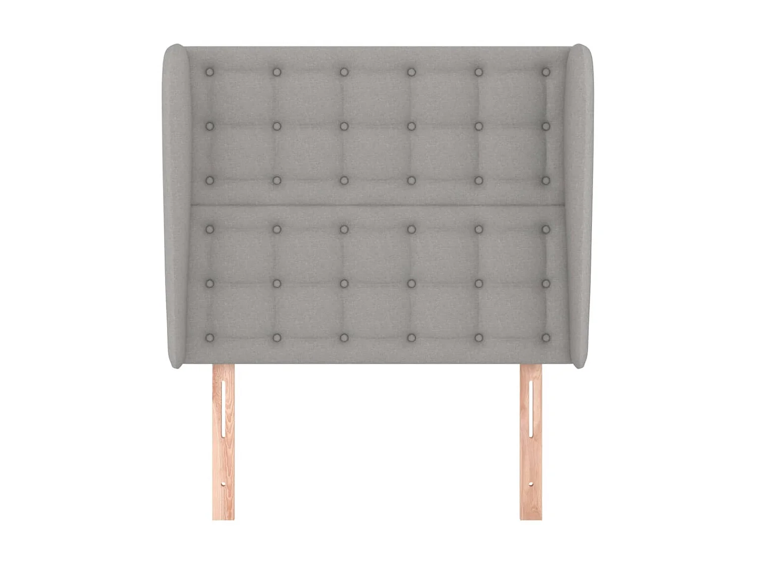 Tête de lit avec oreilles Gris clair 103x23x118/128 cm Tissu POI69293 BonneVie Meuble