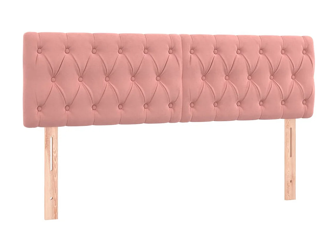 Hoofdbord LED 160x7x78/88 cm fluweel roze NL996539