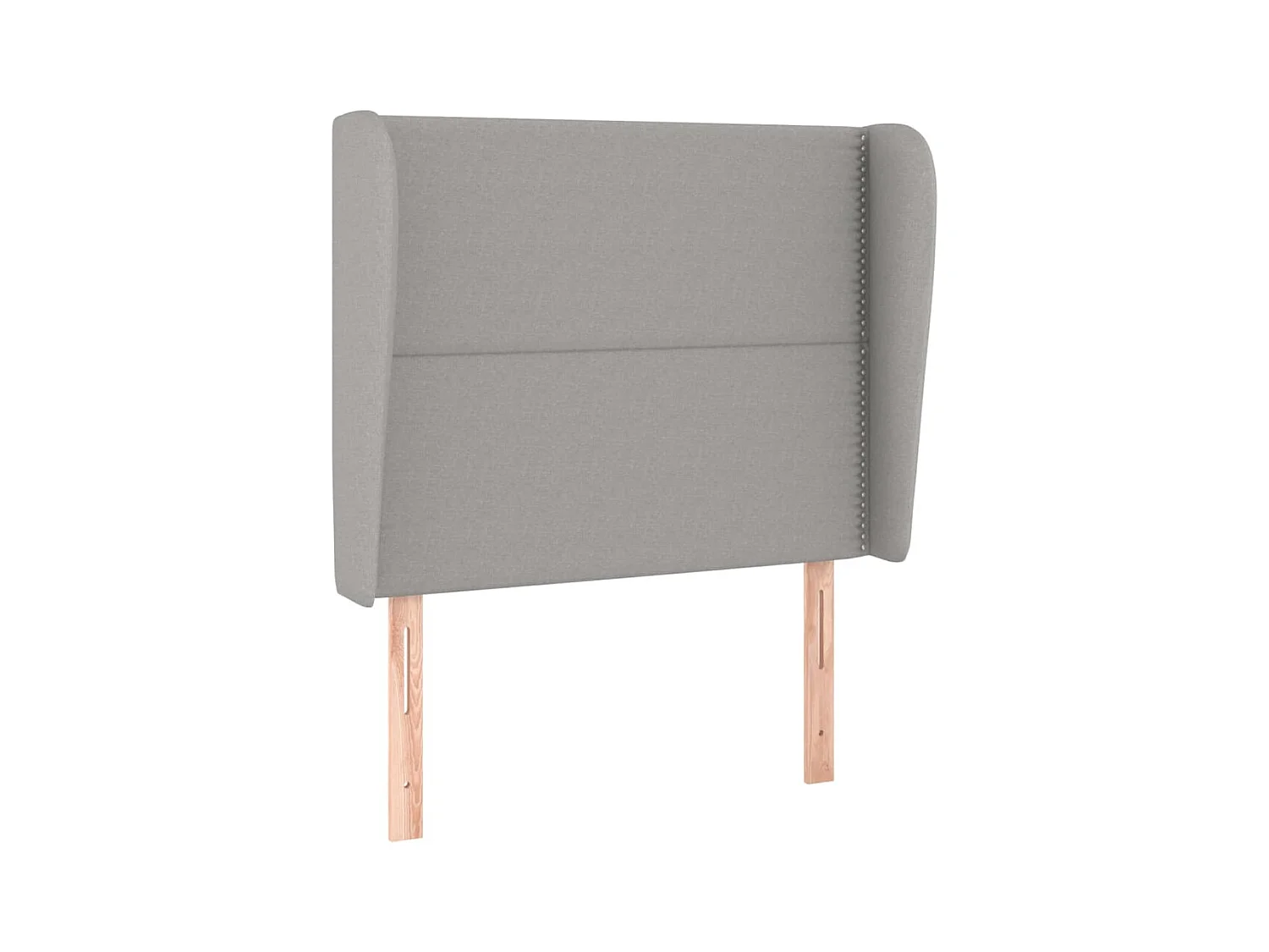 Tête de lit avec oreilles Gris clair 103x23x118/128 cm Tissu POI60052 BonneVie Meuble
