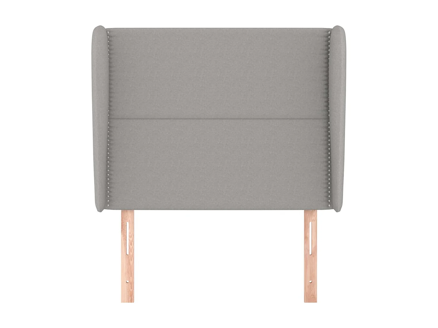 Tête de lit avec oreilles Gris clair 103x23x118/128 cm Tissu POI60052 BonneVie Meuble