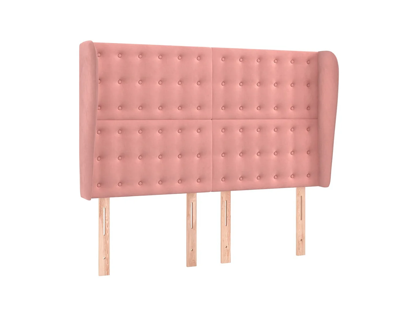 Tête de lit avec oreilles Rose 147x23x118,128 cm Velours LKC73510 BonneVie Meuble
