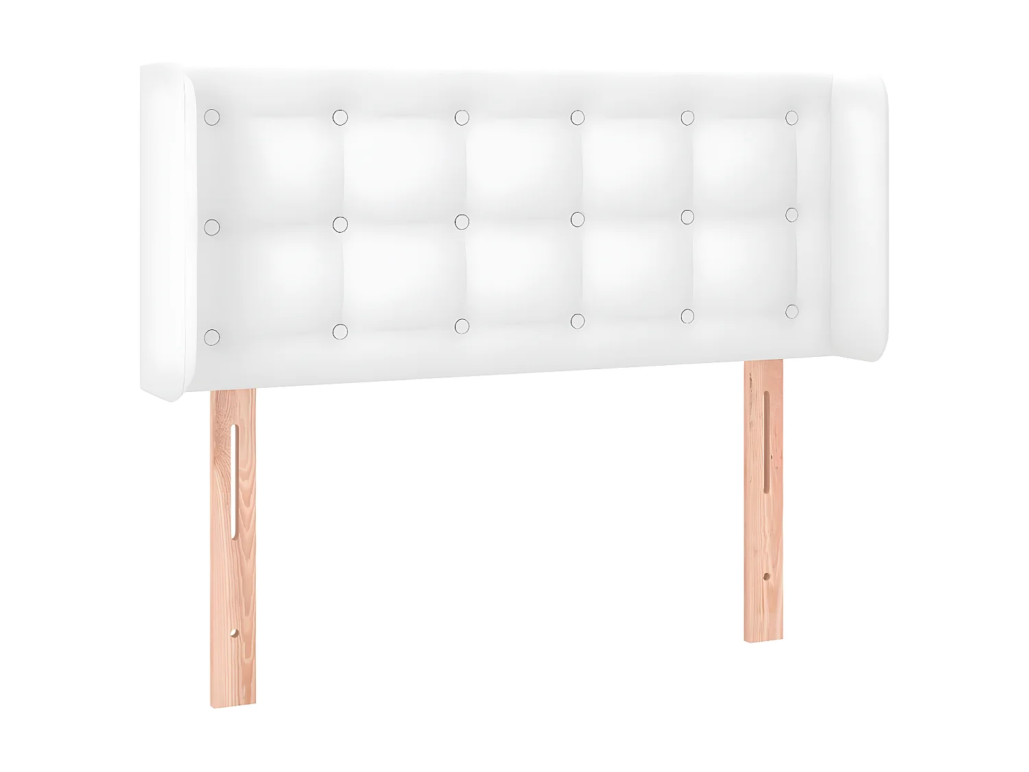 Tête de lit à LED Blanc 93x16x78/88 cm Similicuir POI32499 BonneVie Meuble