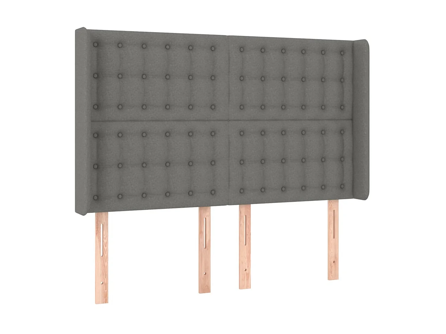 Tête de lit à LED Gris foncé 147x16x118,128 cm Tissu LKC69027 BonneVie Meuble