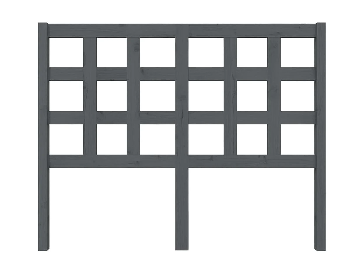 Cabeceira de cama 125,5x4x100 cm pinho maciço cinzento PT654320