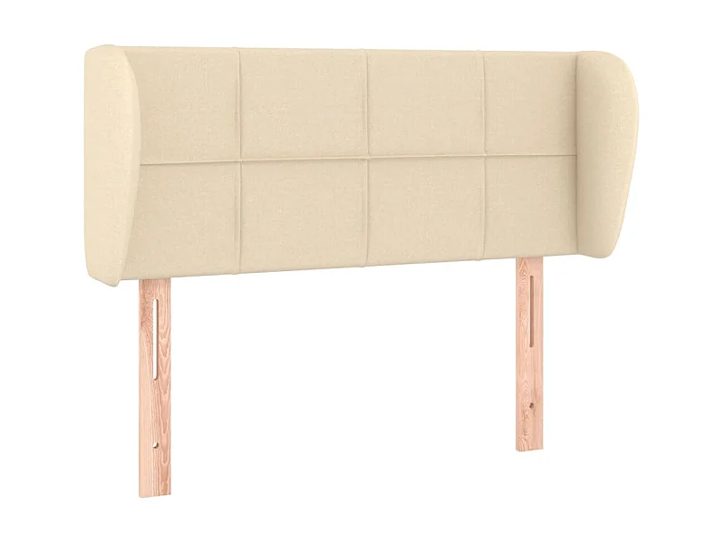 Testiera | Testata del letto ad Orecchio Crema 93x23x78/88 cm in Tessuto