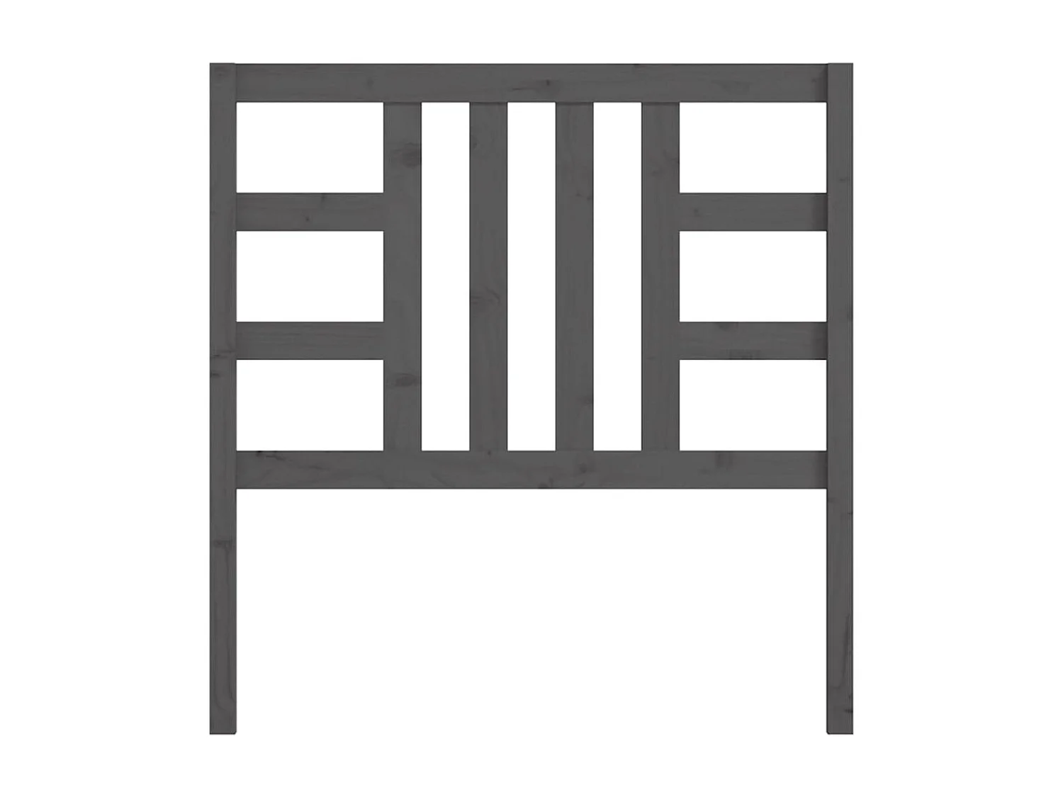 Cabecero de cama madera maciza de pino gris 106x4x100 cm ES91062