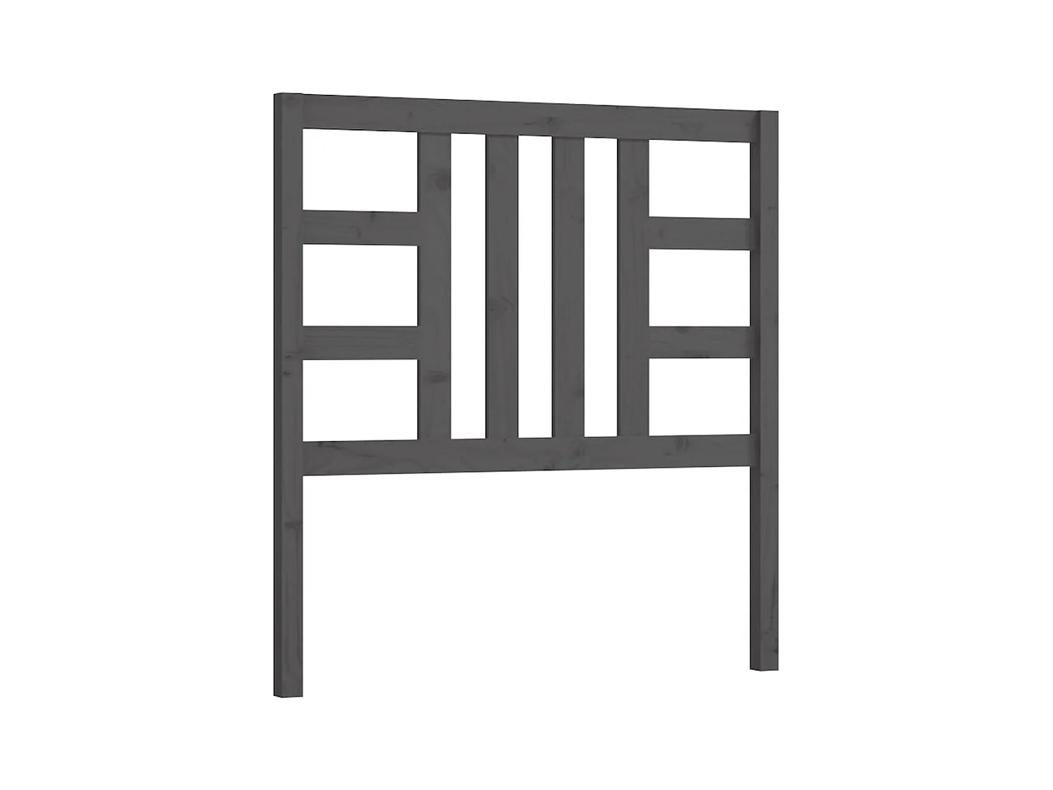 Testiera | Testata del letto per Letto Grigia 106x4x100 cm Legno Massello di Pino