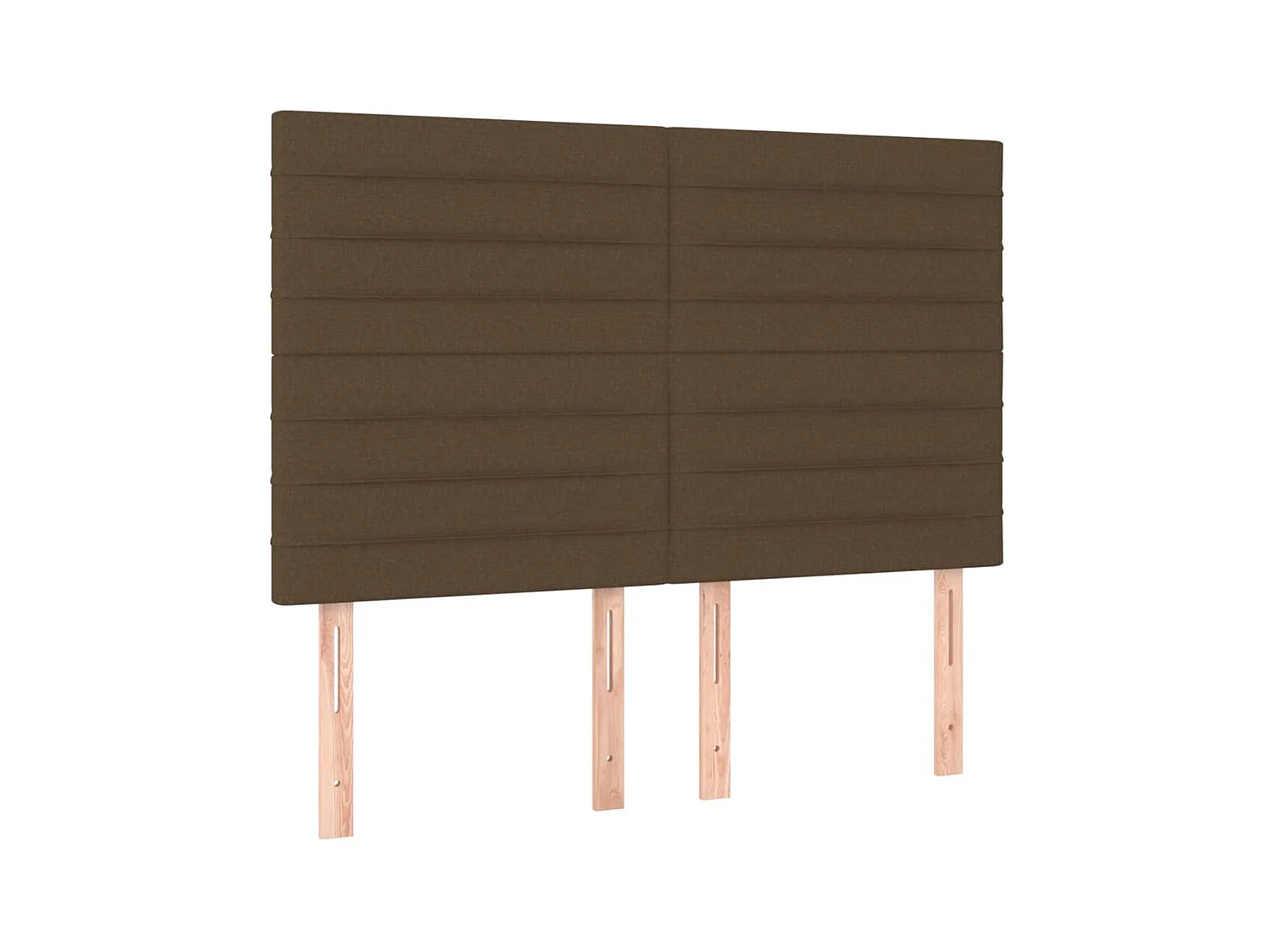 Têtes de lit 4 pcs Marron foncé 72x5x78/88 cm Tissu POI50276 BonneVie Meuble