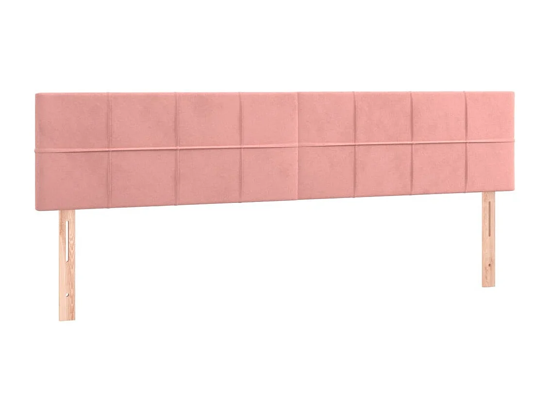 2er-set-Kopfteil,Bettkopfteile Rosa 80x5x78/88 cm Samt -gkd244810