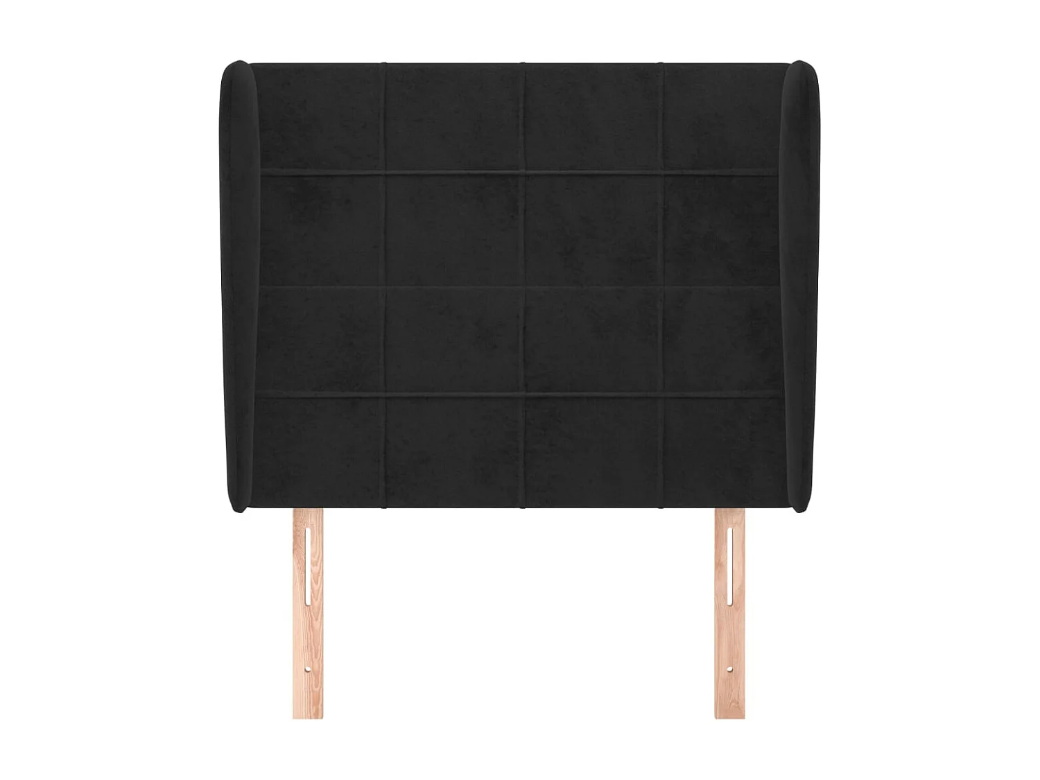 Tête de lit avec oreilles Noir 93x23x118/128 cm Velours POI28547 BonneVie Meuble