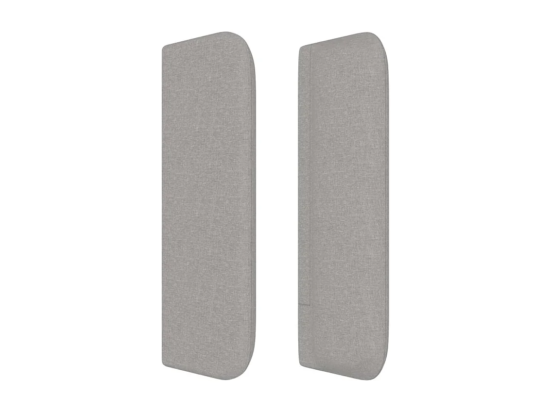 Tête de lit avec oreilles Gris clair 147x16x78/88 cm Tissu POI14280 BonneVie Meuble