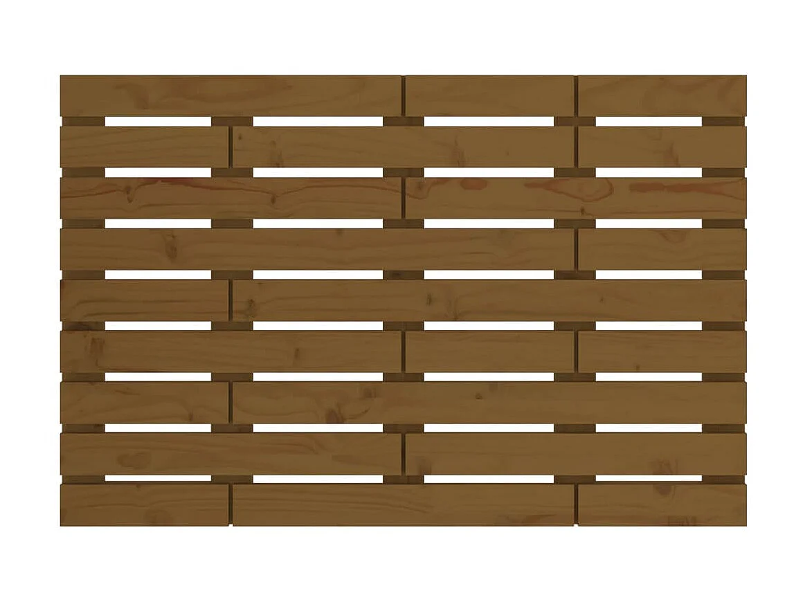 Tête de lit murale Marron miel 96x3x63 cm Bois massif de pin POI21764 BonneVie Meuble