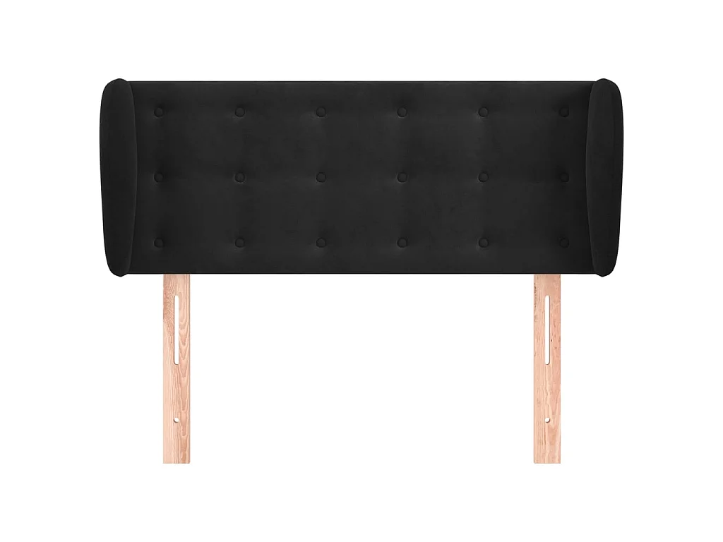 Tête de lit avec oreilles Noir 103x23x78,88 cm Velours LKC76279 BonneVie Meuble