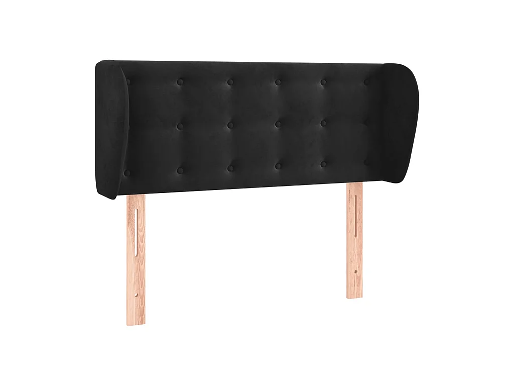 Tête de lit avec oreilles Noir 103x23x78,88 cm Velours LKC76279 BonneVie Meuble