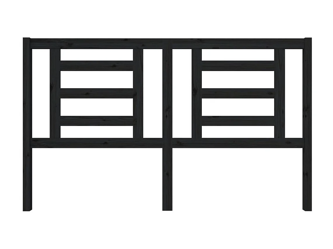 Tête de lit Noir 166x4x100 cm Bois de pin massif POI35384 BonneVie Meuble