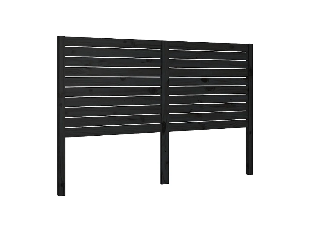 Hoofdbord 126x4x100 cm massief grenenhout zwart NL627098