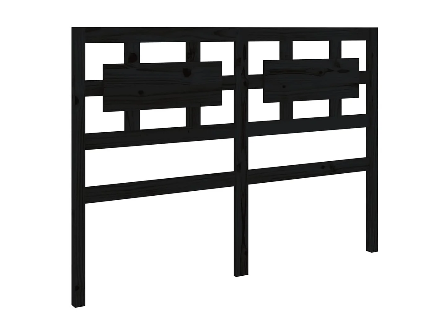 Testiera | Testata del letto per Letto Nera 205,5x4x100cm in Legno Massello di Pino