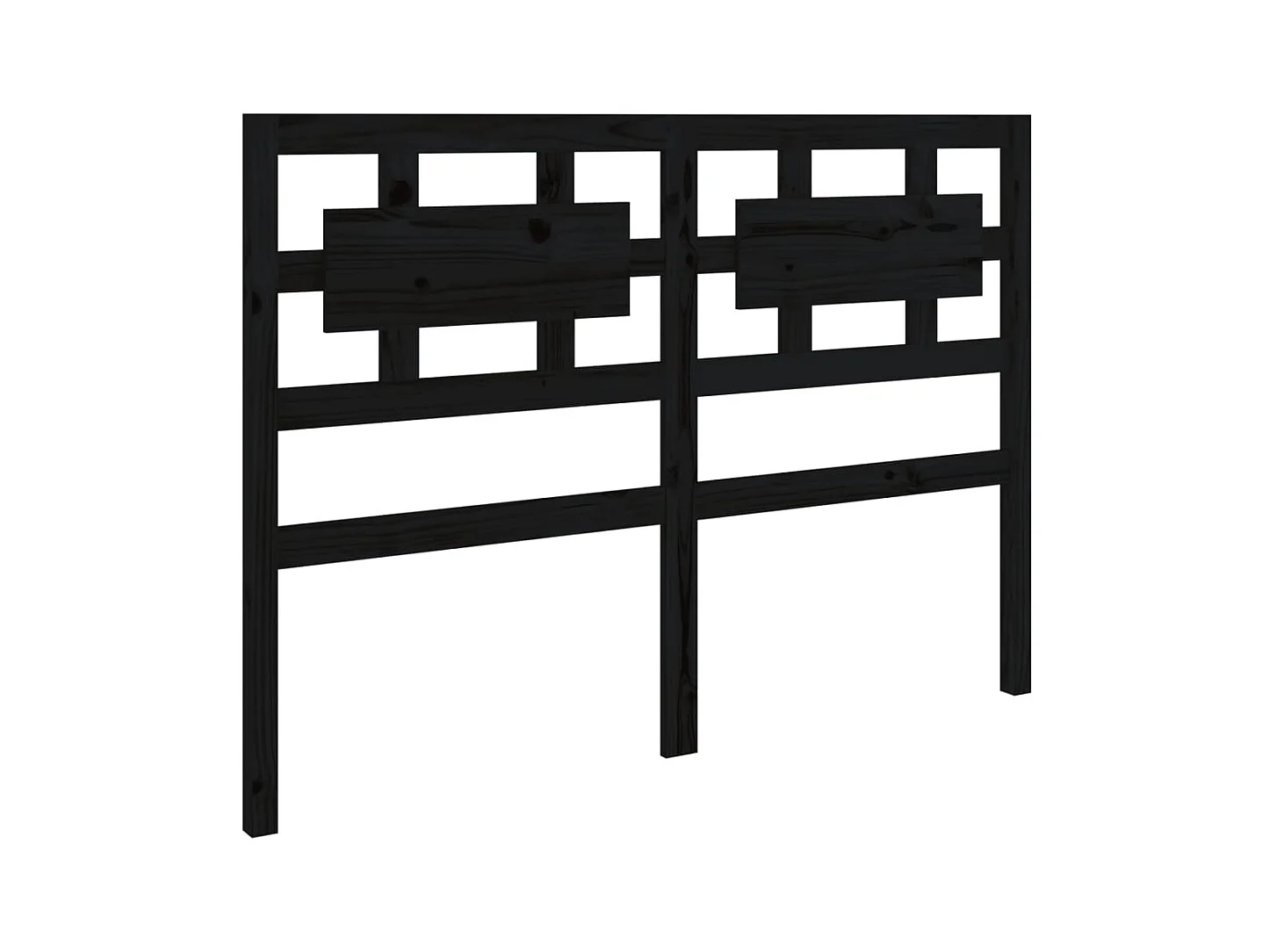 Tête de lit Noir 205,5x4x100 cm Bois massif de pin POI10428 BonneVie Meuble