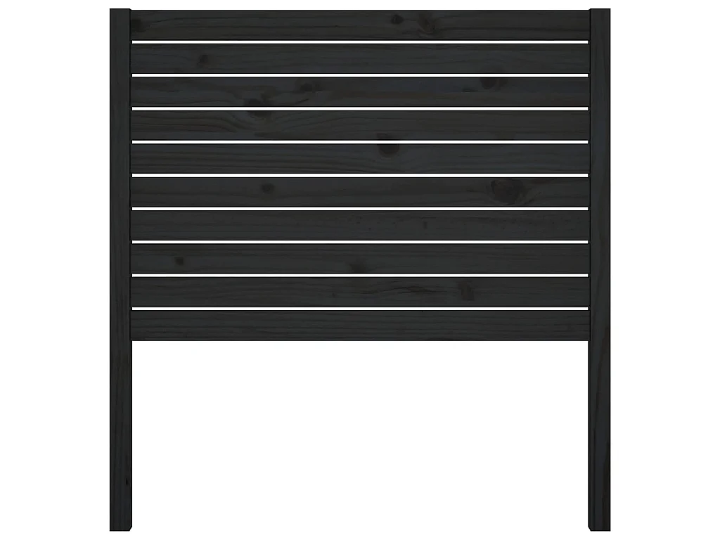 Cabecero de cama madera maciza de pino negro 81x4x100 cm ES89764