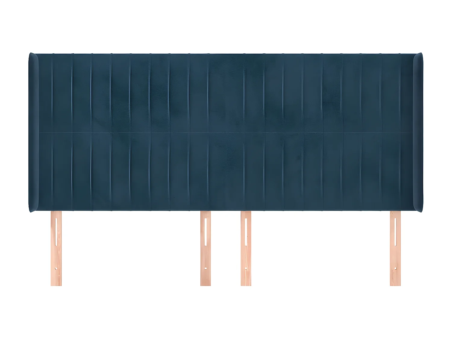 Kopfteil,Bettkopfteil mit Ohren Dunkelblau 183x16x118/128 cm Samt -gkd793861