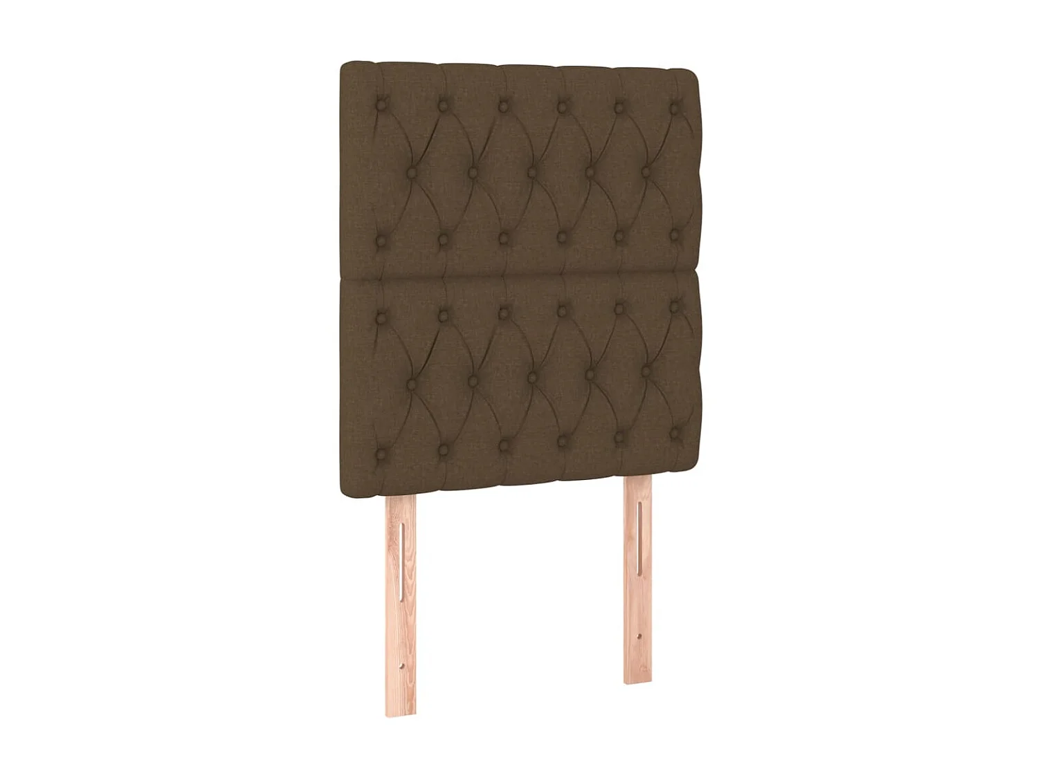 Testiera | Testata del letto a LED Marrone Scuro 80x7x118/128 cm in Tessuto