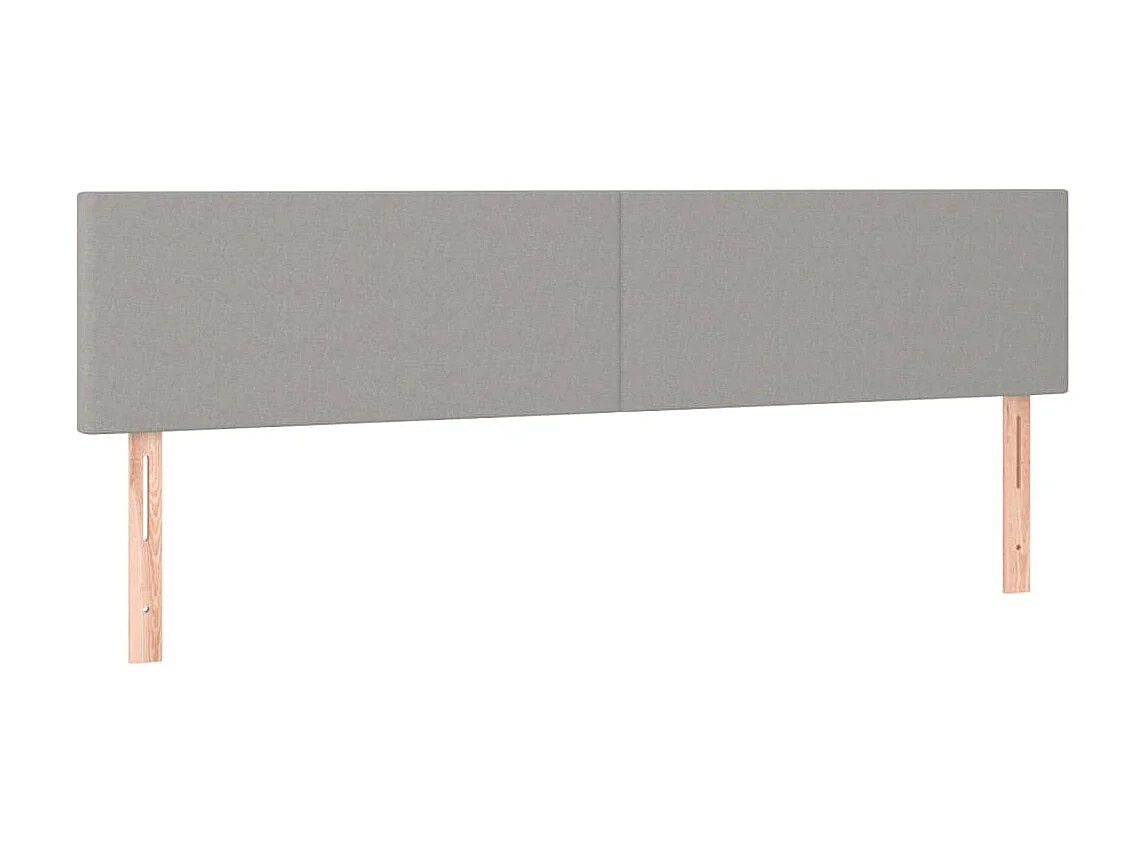 Tête de lit à LED Gris clair 180x5x78/88 cm Tissu POI43886 BonneVie Meuble