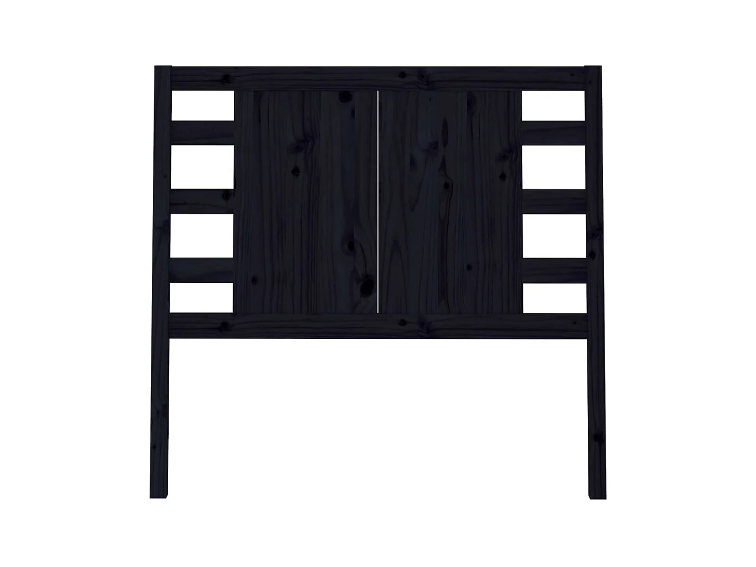 Cabeceira de cama 81x4x100 cm pinho maciço preto PT135762