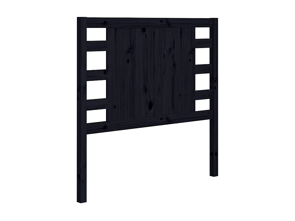 Testiera | Testata del letto per Letto Nera 81x4x100 cm in Legno Massello di Pino