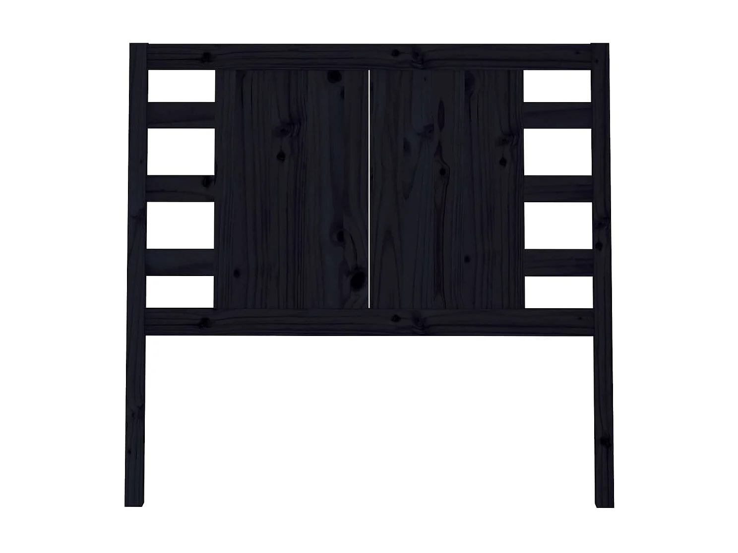 Hoofdbord 81x4x100 cm massief grenenhout zwart NL678299