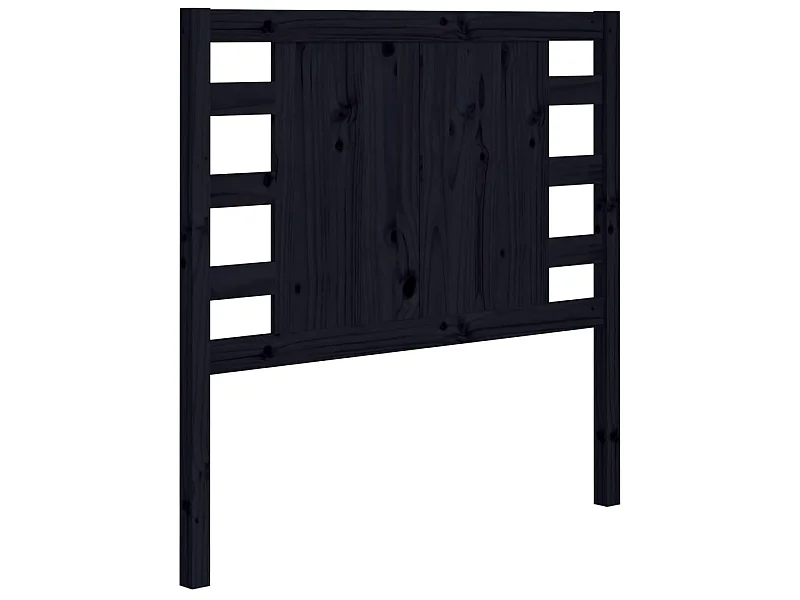Tête de lit Noir 81x4x100 cm Bois massif de pin POI62523 BonneVie Meuble