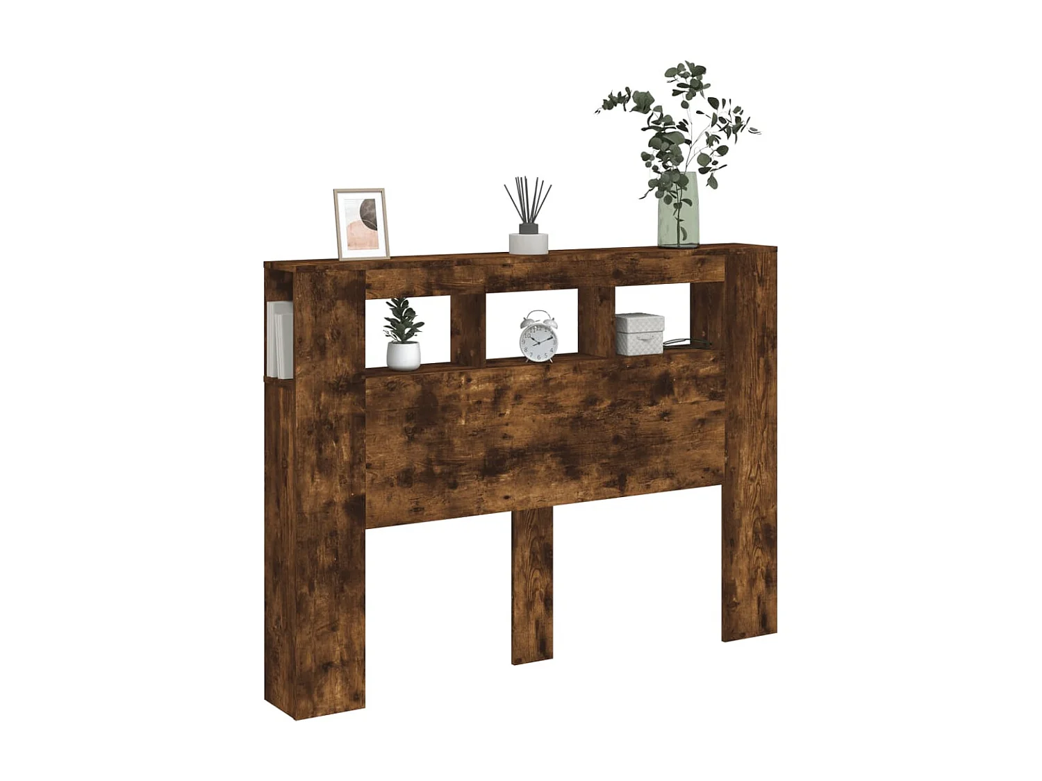 Testiera | Testata del letto LED Rovere Fumo 140x18,5x103,5 cm Legno Multistrato