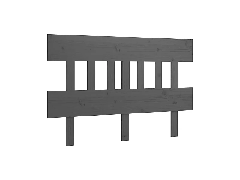 Tête de lit Gris 163,5x3x81 cm Bois massif de pin POI76357 BonneVie Meuble