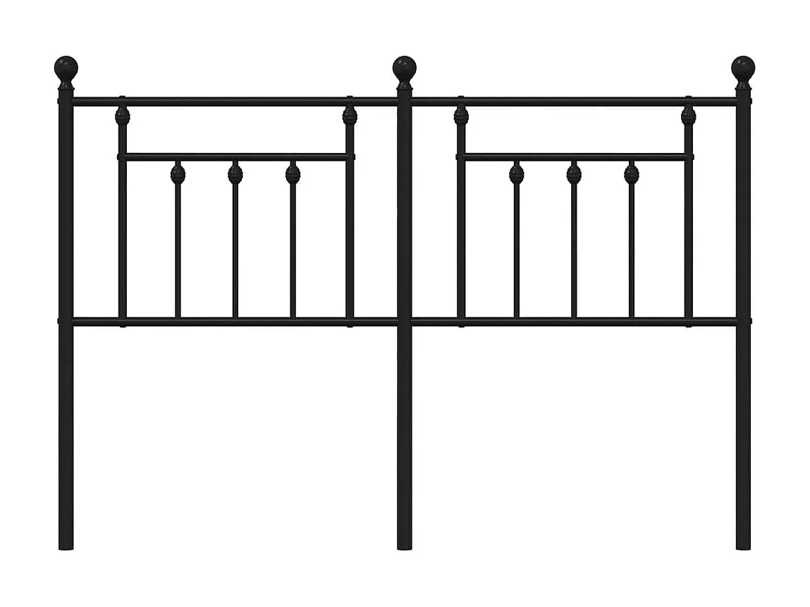 Kopfteil,Bettkopfteil Metall Schwarz 135 cm -gkd114690