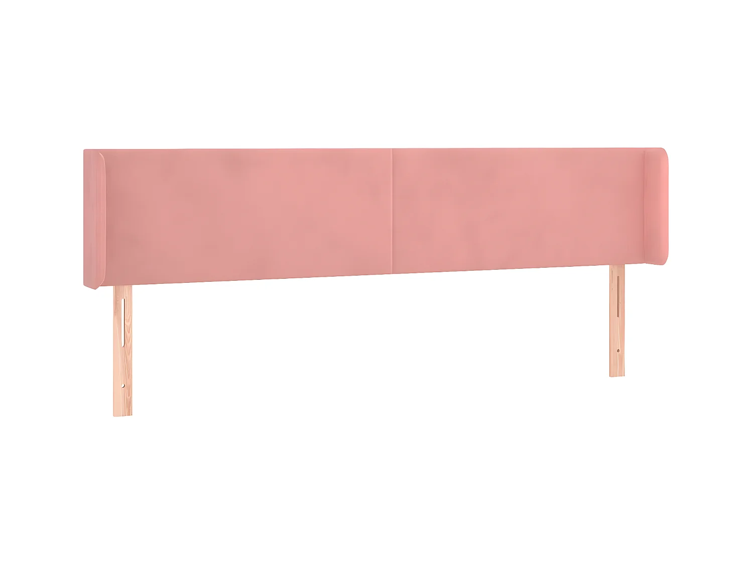 Tête de lit avec oreilles Rose 163x16x78/88 cm Velours POI57346 BonneVie Meuble