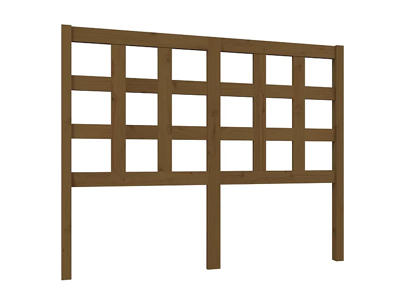 Tête de lit Marron miel 125,5x4x100 cm Bois massif de pin POI19236 BonneVie Meuble