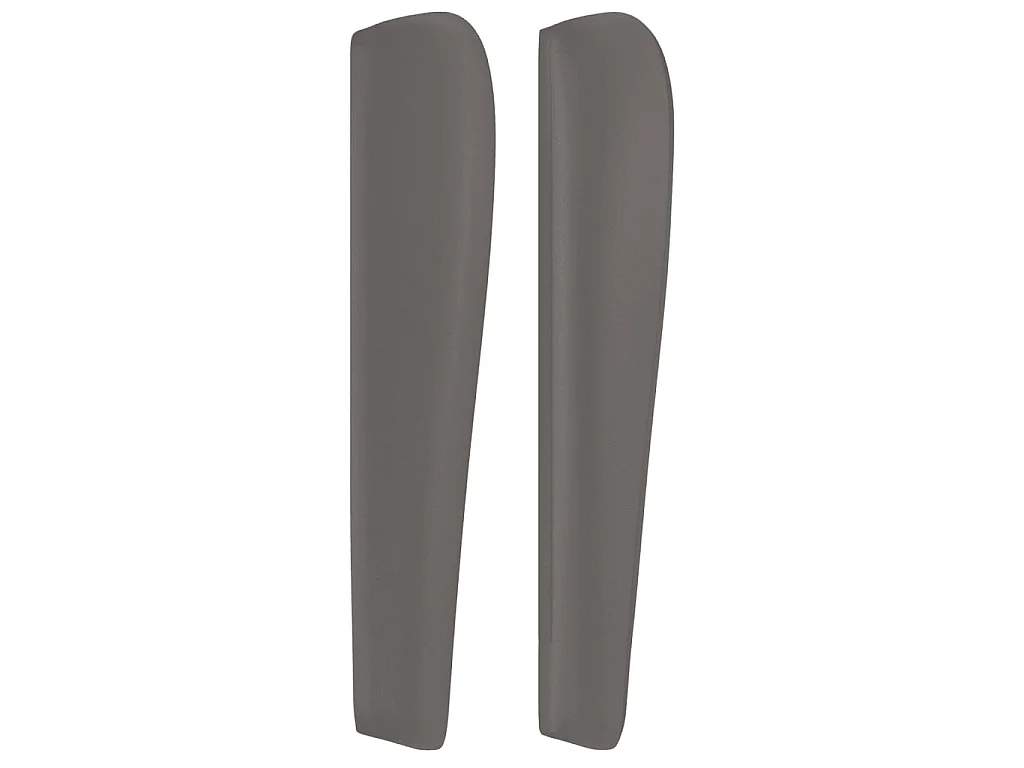 Tête de lit avec oreilles Gris 163x23x118/128 cm Similicuir POI52687 BonneVie Meuble