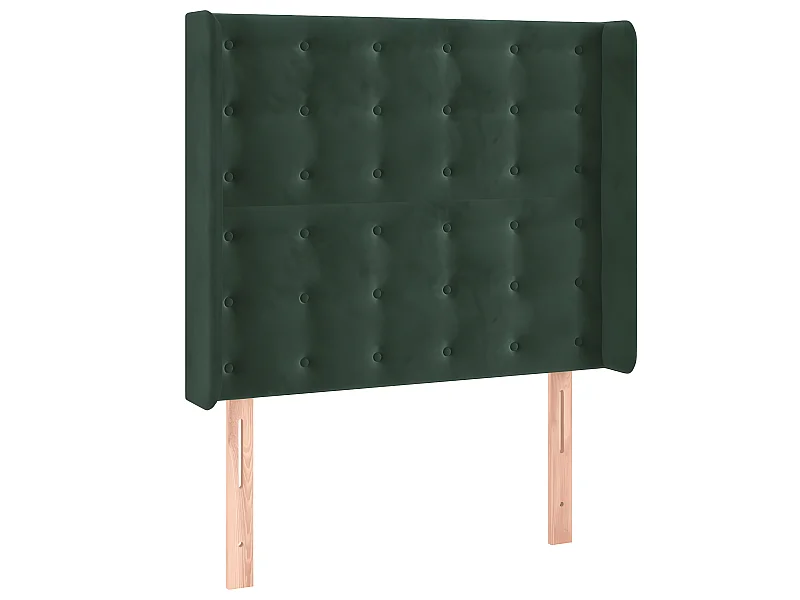 Kopfteil,Bettkopfteil mit Ohren Dunkelgrün 103x16x118/128 cm Samt -gkd715515