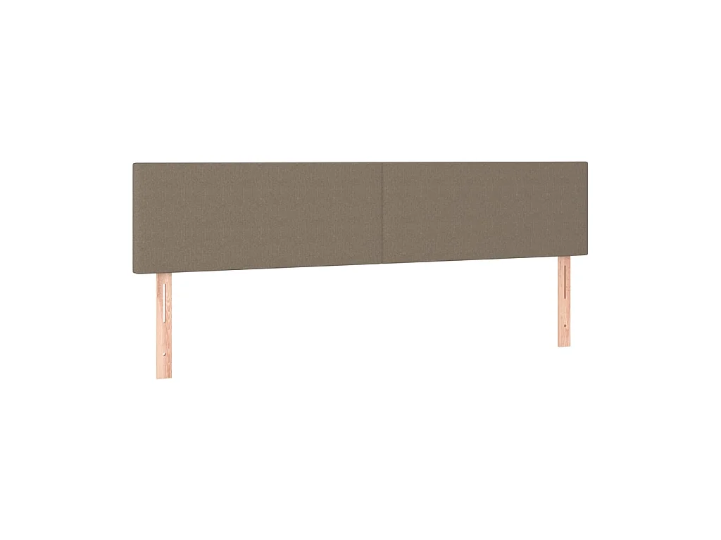 2 pcs Têtes de lit Taupe 100x5x78/88 cm Tissu POI26395 BonneVie Meuble