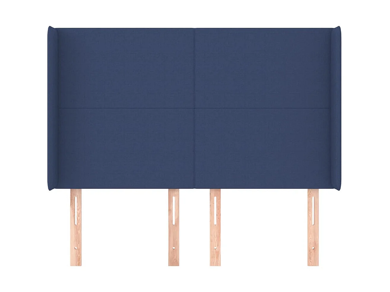 Tête de lit avec oreilles Bleu 147x16x118/128 cm Tissu POI74182 BonneVie Meuble