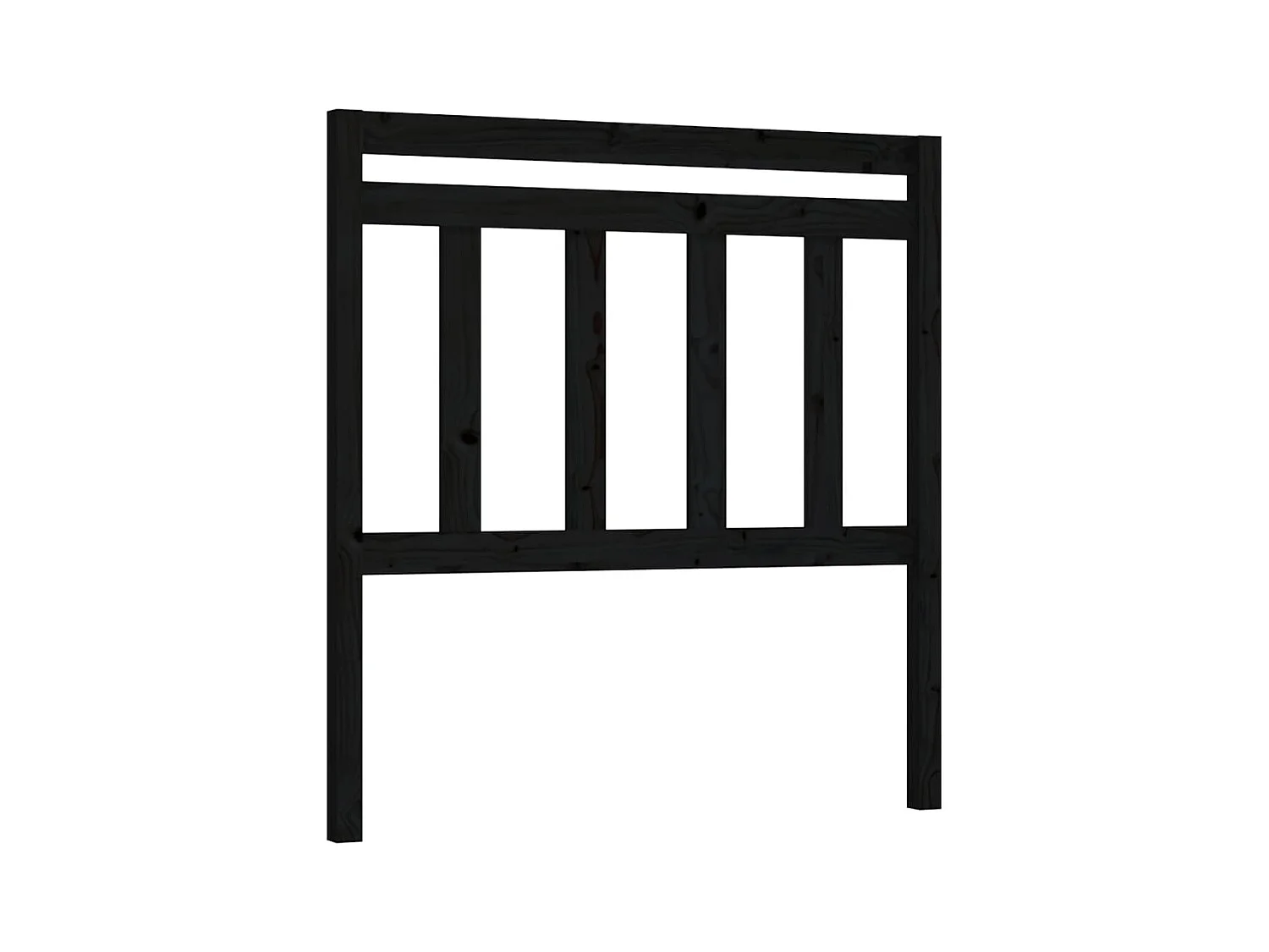 Testiera | Testata del letto per Letto Nera 96x4x100 cm in Legno Massello di Pino