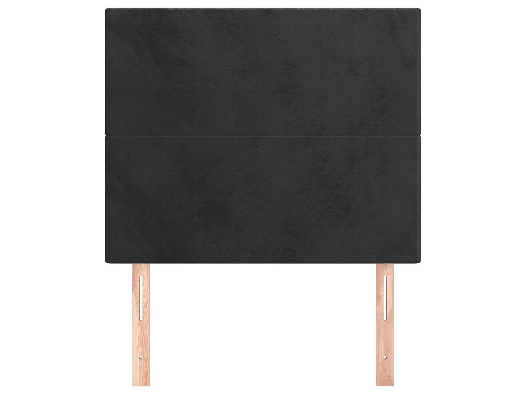 Têtes de lit 2 pcs Noir 90x5x78/88 cm Velours POI28903 BonneVie Meuble