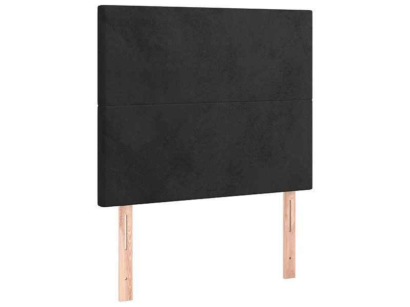 Têtes de lit 2 pcs Noir 90x5x78/88 cm Velours POI28903 BonneVie Meuble