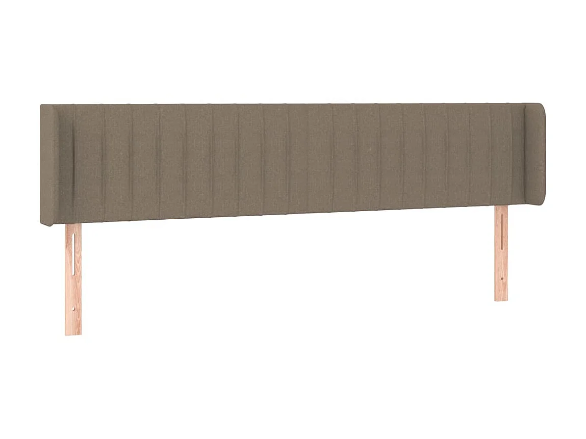 Cabecero con LED de tela gris taupe 163x16x78/88 cm ES82352