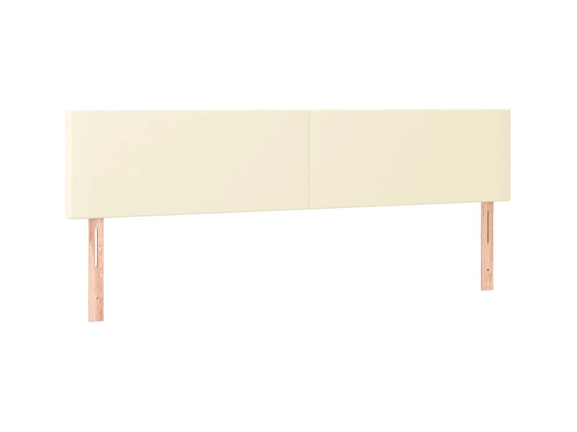 Testiere | Testate del letto 2 pz Crema 90x5x78/88 cm in Similpelle