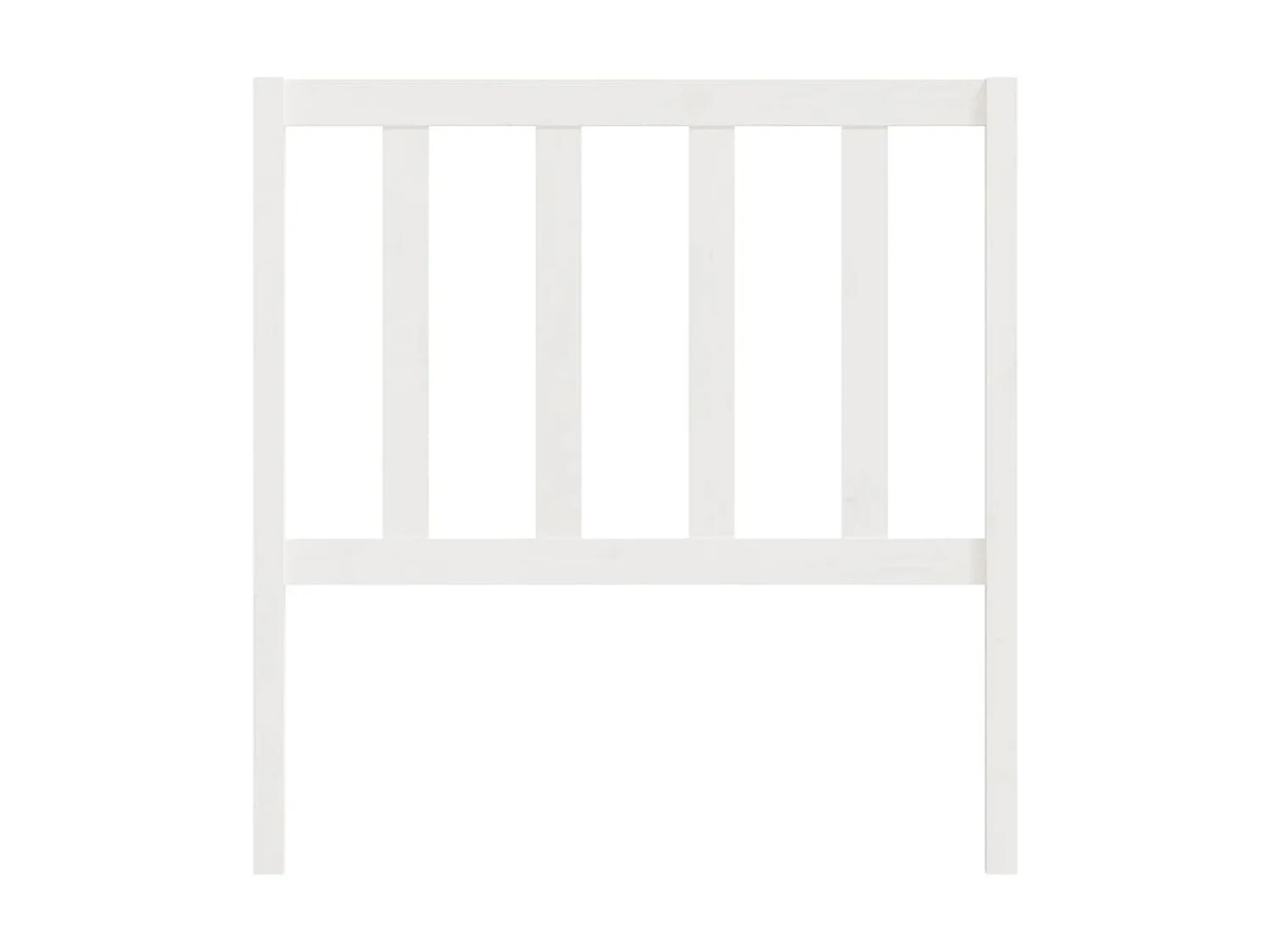 Hoofdbord 106x4x100 cm massief grenenhout wit NL617344